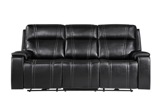 U8880 Black Leather Power Reclining Sofa - U8880-BLK LEATHER-PRS