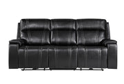 U8881 Black Leather Power Reclining Sofa With Immerse Sound - U8881-BLK LEATHER-PRS IMMERSE