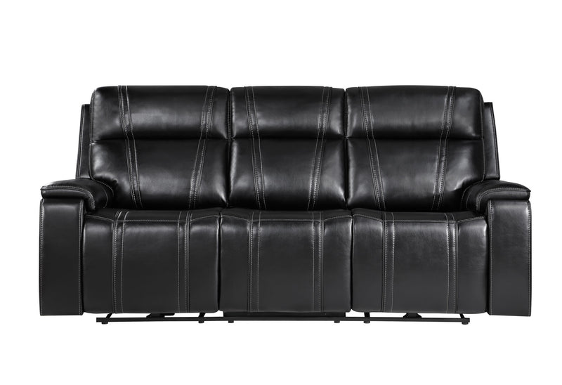 U8881 Black Leather Power Reclining Sofa With Immerse Sound - U8881-BLK LEATHER-PRS IMMERSE