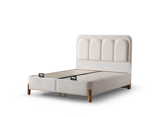 Uludag Storage Bed With Headboard - Queen in Cream - 200-ELIF-ULU-150-EY322-SB