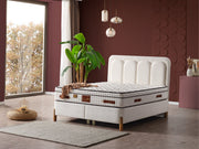 Uludag Storage Bed With Headboard - Queen in Cream - 200-ELIF-ULU-150-EY322-SB