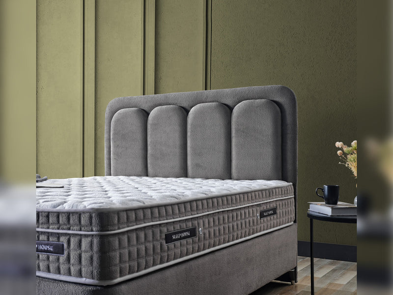 Uludag Storage Bed With Headboard - Twin in Cream - 200-ELIF-ULU-90-EY322-SB