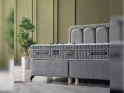 Uludag Storage Bed With Headboard - Twin in Grey - 200-ELIF-ULU-90-EY320-SB