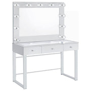 Umbridge 3-drawer Vanity Set with Lighting Chrome and White - 935934