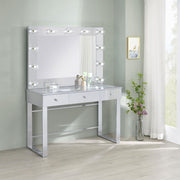 Umbridge 3-drawer Vanity Set with Lighting Chrome and White - 935934
