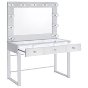 Umbridge 3-drawer Vanity Set with Lighting Chrome and White - 935934