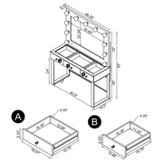 Umbridge 3-drawer Vanity Set with Lighting Chrome and White - 935934