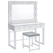 Umbridge Upholstered Square Padded Cushion Vanity Stool - 935933