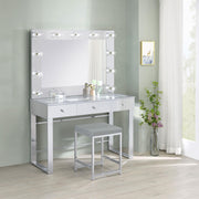 Umbridge Upholstered Square Padded Cushion Vanity Stool - 935933