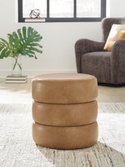 Ummi Caramel Swivel Accent Ottoman - A3000791