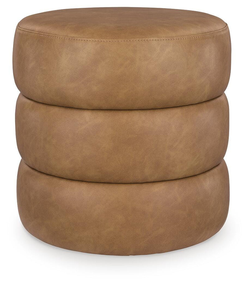 Ummi Caramel Swivel Accent Ottoman - A3000791