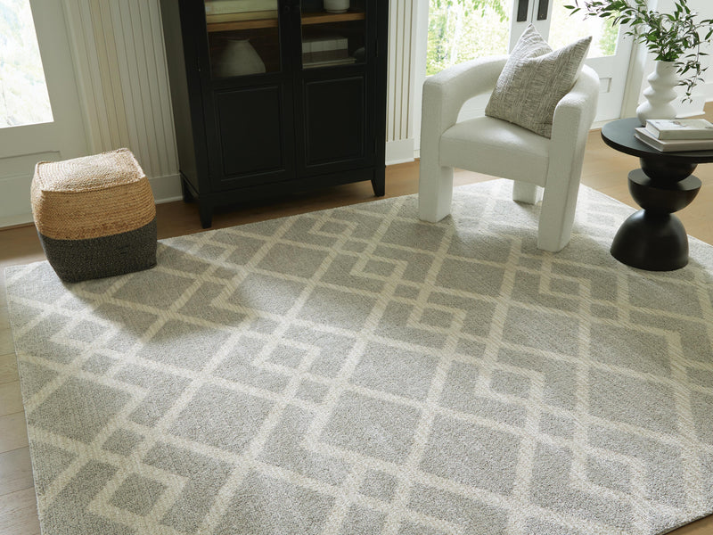 Unawick Gray/Ivory Large Rug - R407331