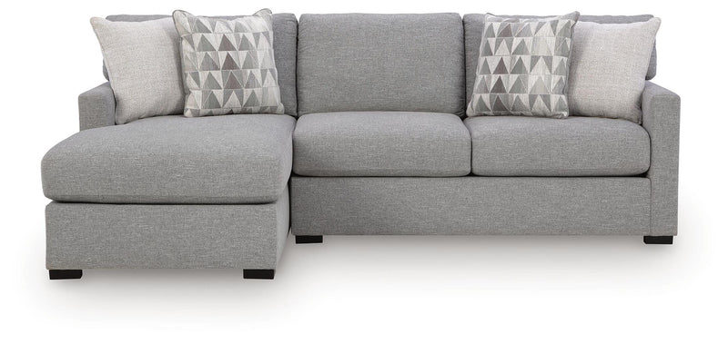 UrbanCrest Pewter 2-Piece Sleeper Sectional with Chaise - PC20804S4