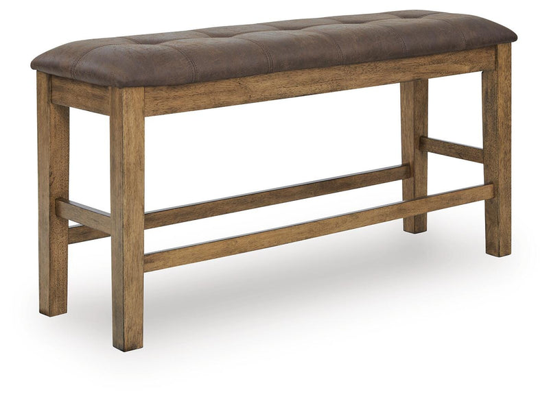 Urbinforte Counter Height Extension Dining Table, 4 Barstools and Bench - PCD592D4