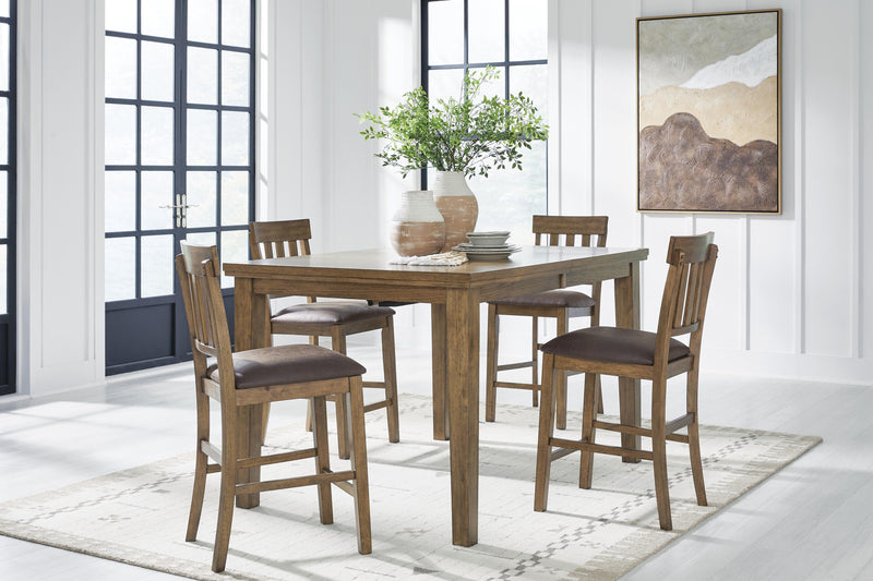 Urbinforte Counter Height Extension Dining Table and 4 Barstools - PCD592D3