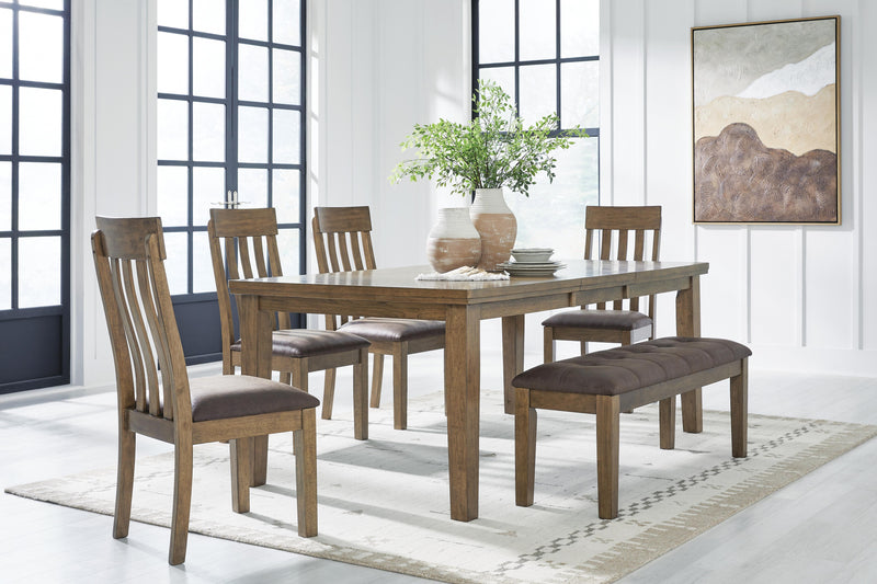 Urbinforte Extension Dining Table, 4 Chairs and Bench - PCD592D2