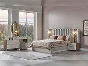 Urgup Bedroom (Queen Frame With Headboard & Dresser With Mirror & Ottoman & 2 Nightstand) - 200-URG-150-QB-SET