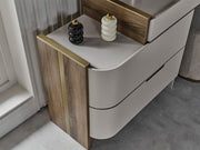 Urgup Bedroom (Queen Frame With Headboard & Dresser With Mirror & Ottoman & 2 Nightstand) - 200-URG-150-QB-SET