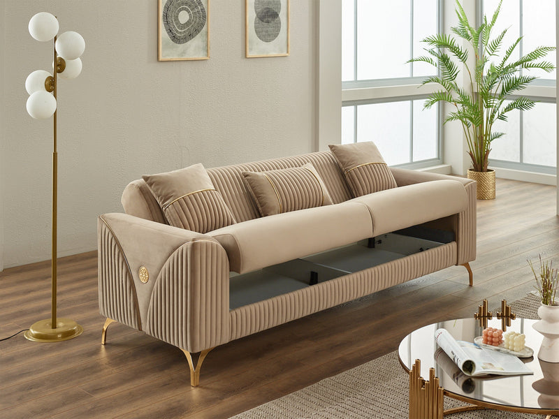 Urla 3-pieces (Sofa & Loveseat & Chair) Livingroom in Beige - 200-SIM-URL-ANKA153-321