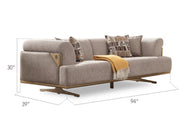 Urla 4-pieces (Sofa & Module Sofa & 2 Chair) Livingroom Set Cream in Cream - 101-URL-ANG04-33M11