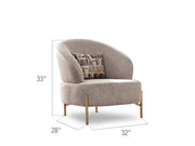 Urla 4-pieces (Sofa & Module Sofa & 2 Chair) Livingroom Set Cream in Cream - 101-URL-ANG04-33M11