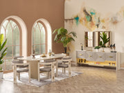 Urla 88.5" Wide 4 Door Buffet With Mirror - Gate FurnitureBuffets & Sideboards