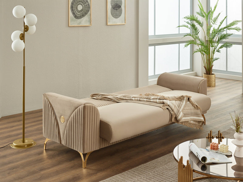Urla Convertible Loveseat in Anthracite - 200-SIM-URL-ANKA154-2
