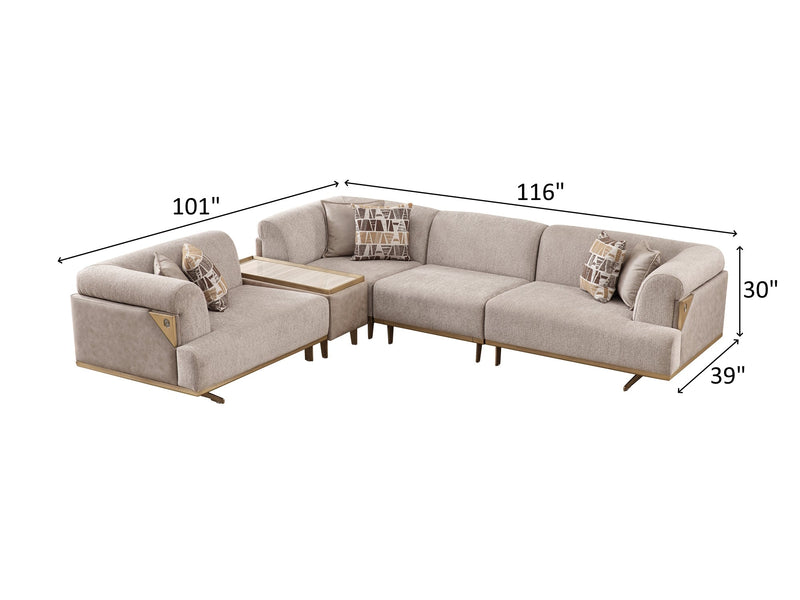 Urla Sectional Living Room Set - Gate FurnitureLiving Room Sets