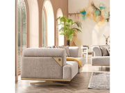Urla Stationary Module Sofa Cream in Cream - 101-URL-ANG04-3M