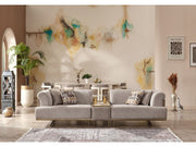 Urla Stationary Module Sofa Cream in Cream - 101-URL-ANG04-3M