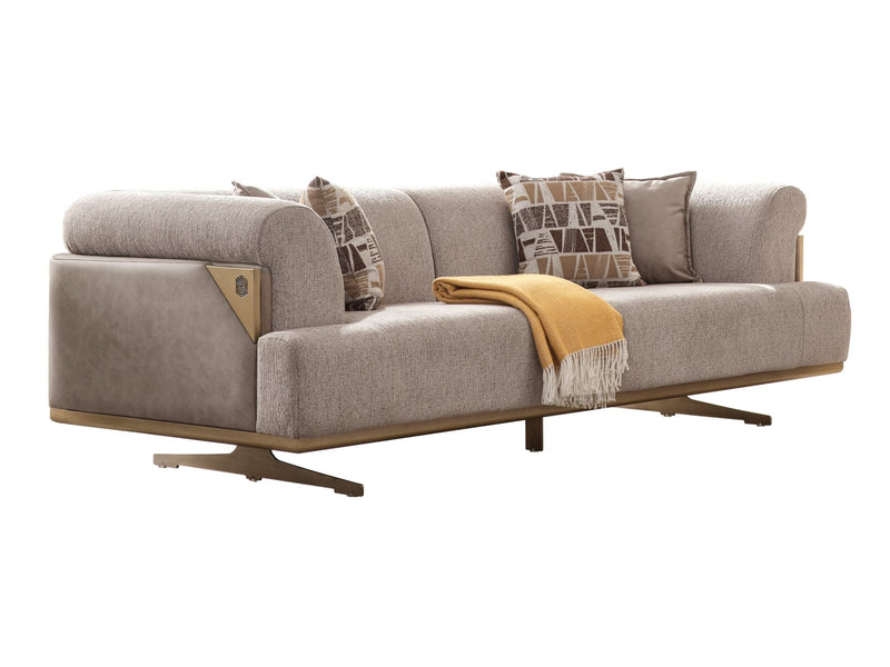 Urla Stationary Sofa Cream in Cream - 101-URL-ANG04-3