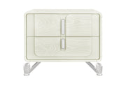 Lyra Beige Nightstand With Usb - LYRA-BEIGE-NS W/ USB