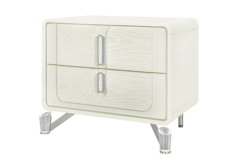 Lyra Beige Nightstand With Usb - LYRA-BEIGE-NS W/ USB