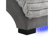 Dominic Nickel/Grey 36 Chaise With Usb - DOMINIC-NICKEL/GREY 36-CHS W/ USB-N