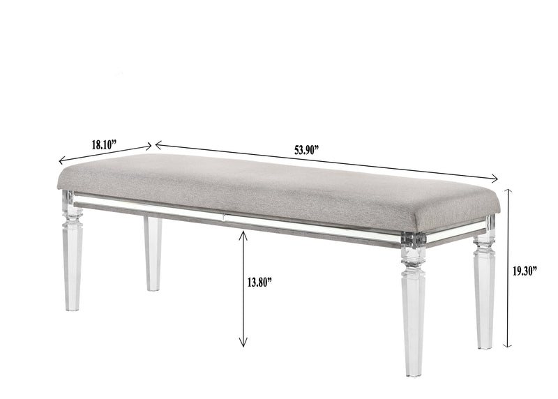 Vail Gray LED Upholstered Panel Bedroom Set - Gate FurnitureBedroom Set