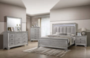 Vail Gray LED Upholstered Panel Bedroom Set - Gate FurnitureBedroom Set