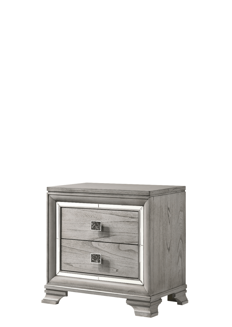 Vail Gray LED Upholstered Panel Bedroom Set - Gate FurnitureBedroom Set