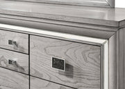 Vail Gray LED Upholstered Panel Bedroom Set - Gate FurnitureBedroom Set