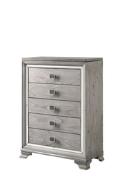 Vail Gray LED Upholstered Panel Bedroom Set - Gate FurnitureBedroom Set