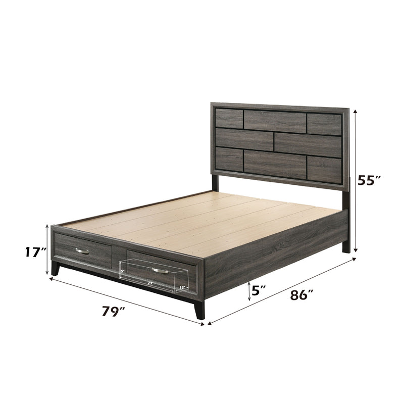 Valdemar EK Bed W/Storage - 27057EK