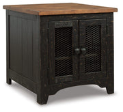 Valebeck 2 End Tables in Black/Brown - PKG008529