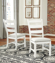 Valebeck Beige/White Dining Chair (Set of 2) - D546-01X2