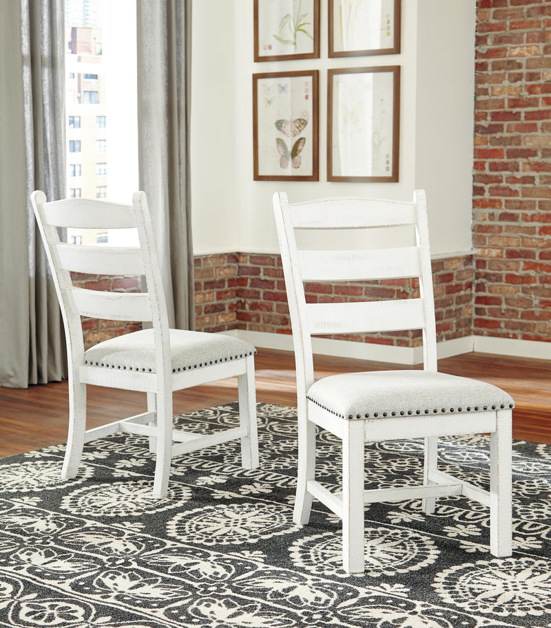 Valebeck Beige/White Dining Chair (Set of 2) - D546-01X2