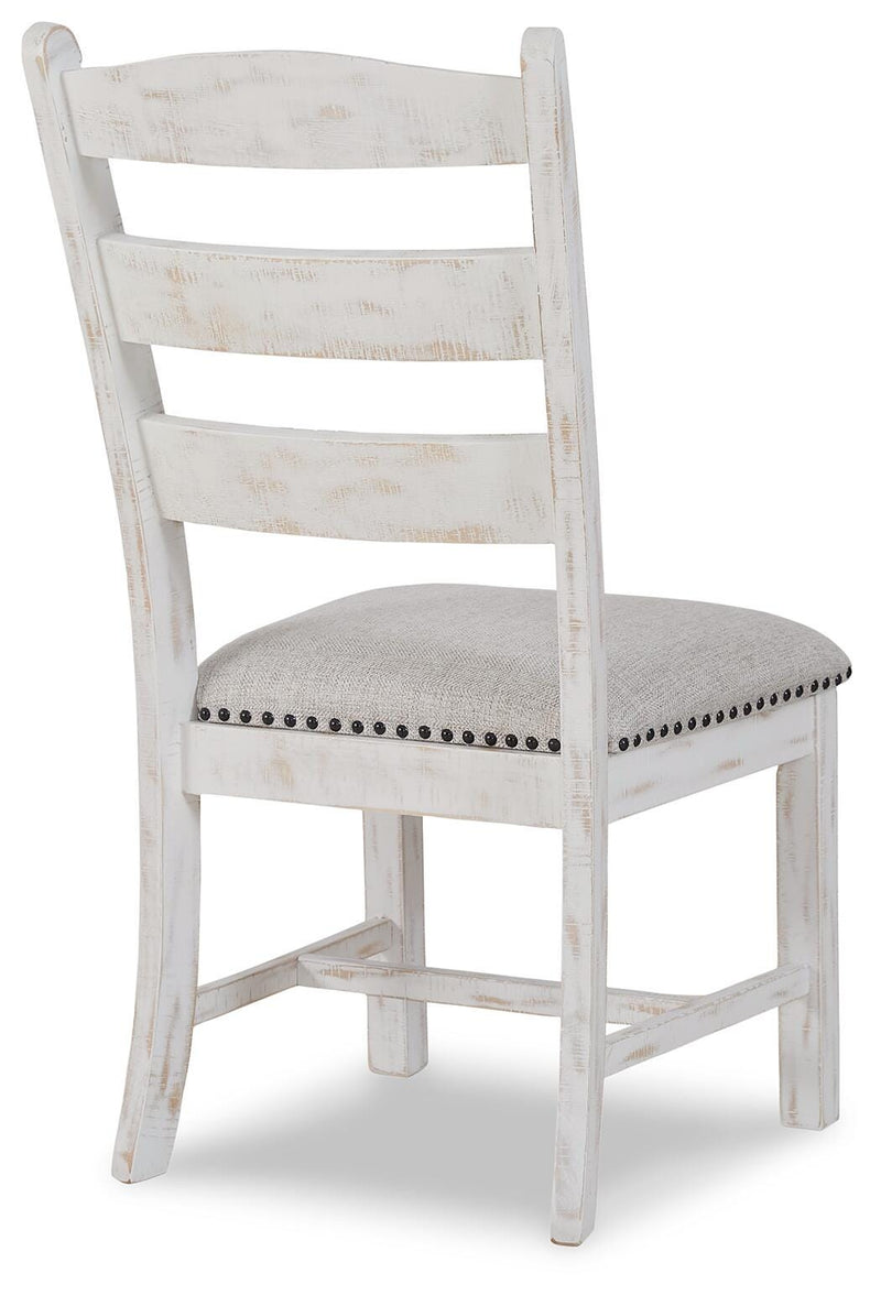 Valebeck Beige/White Dining Table and 8 Chairs with Server - D546D12