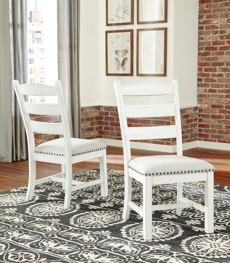 Valebeck Beige/White 5 - Piece Round Dining Set - Gate FurnitureDining Room Set