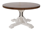 Valebeck Beige/White 5 - Piece Round Dining Set - Gate FurnitureDining Room Set