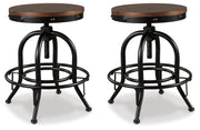 Valebeck Brown/Black Counter Height Bar Stool (Set of 2) - D546-224X2