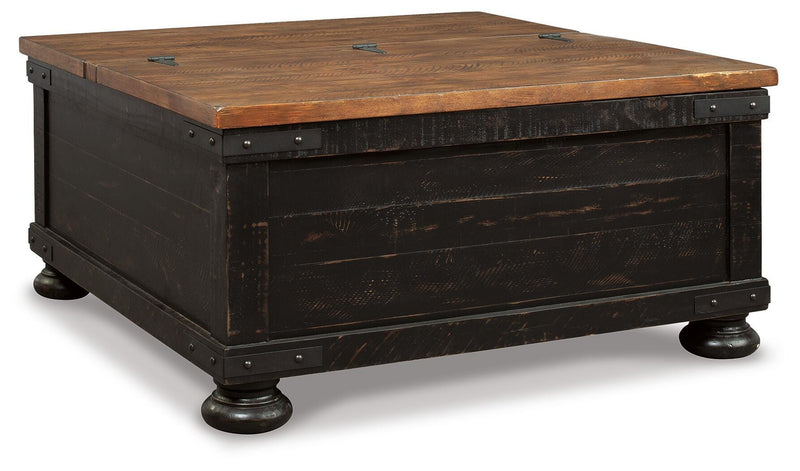 Valebeck Coffee Table with 1 End Table in Black/Brown - PKG008771