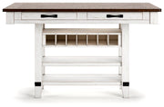 Valebeck Counter Height Dining Table and 4 Barstools - D546D14