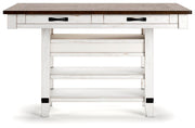 Valebeck Counter Height Dining Table and 4 Barstools - D546D14
